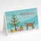 Caroline&#x27;s Treasures Highlander Lynx #3 Cat Merry Christmas Greeting Cards and Envelopes Pack of 8